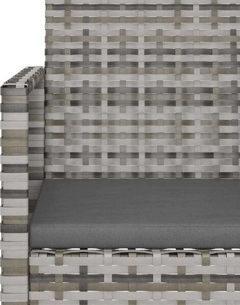VidaXL Polyrattan Kültéri Ülőgarnitúra - 4 részes - Szürke