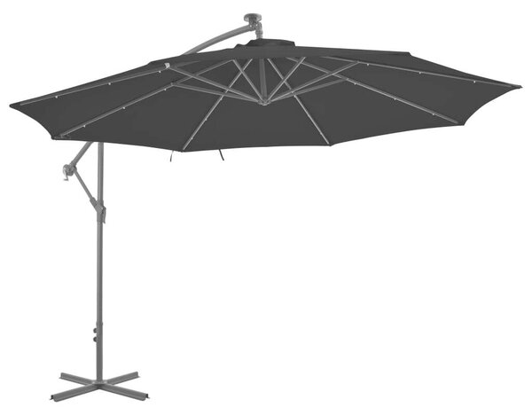VidaXL Konzolos Napernyő - Fekete - 350 cm
