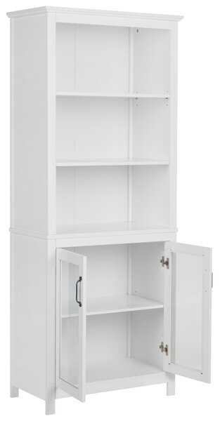 Üveges vitrin LUSBY 75 cm Fehér