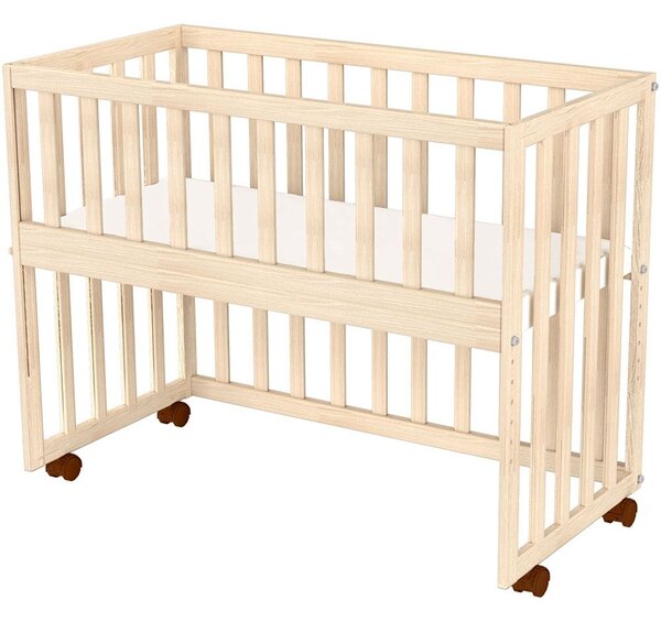 Hubners Eva 94x46 cm természetes fa alvóágyas kiságy