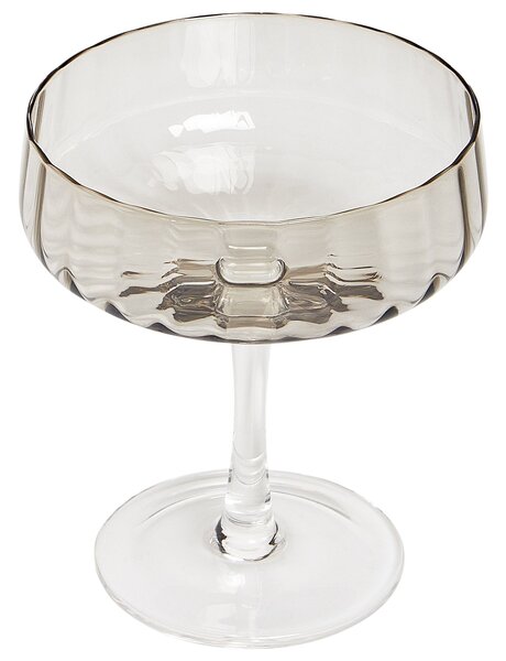 Négydarabos pezsgős kehely szett QUARTZ 170 ml Szürke