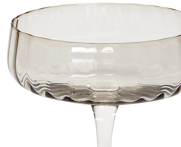 Négydarabos pezsgős kehely szett QUARTZ 170 ml Szürke