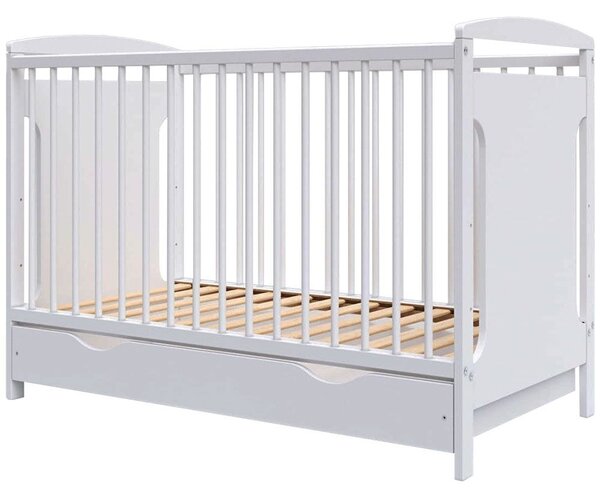 Hubner Karly 120x60 fehér, fiókos gyermekágy, fából
