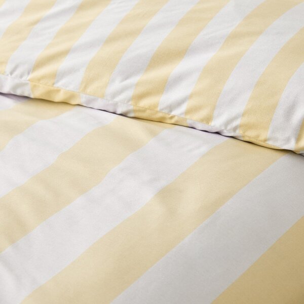 Sárga kétszemélyes háromrészes ágyneműhuzat 200x200 cm Cove Stripe – Catherine Lansfield