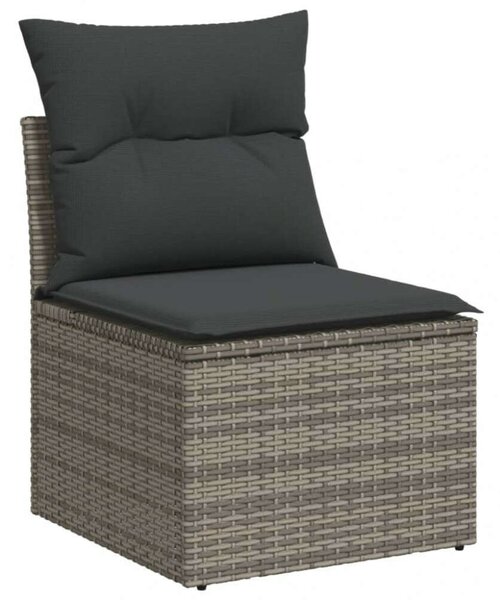 VidaXL Polyrattan Kerti Ülőgarnitúra - 7 részes, Szürke