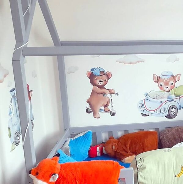 INSPIO - átragasztható textil matrica - Falmatricák - Utazó állatkák
