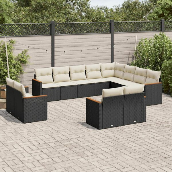 VidaXL Polyrattan Kerti Ülőgarnitúra - 12 részes