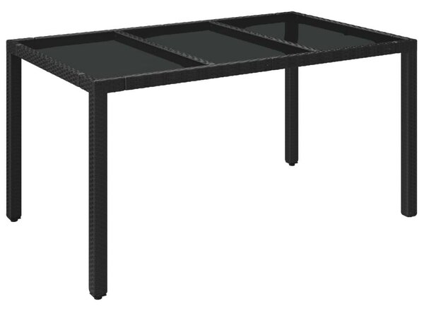 VidaXL 5 részes Kerti Étkezőgarnitúra - Fekete Polyrattan