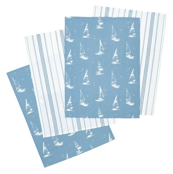 Pamut konyharuha szett 4 db-os 50x70 cm Salcombe Boats – Catherine Lansfield