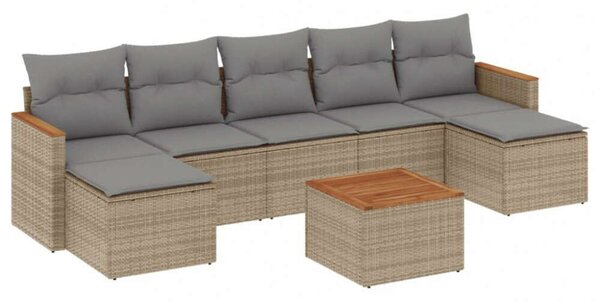 VidaXL Polyrattan Kerti Ülőgarnitúra - 8 részes