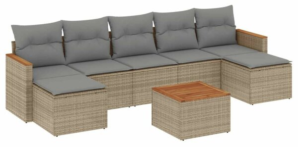 VidaXL Polyrattan Kerti Ülőgarnitúra - 8 részes