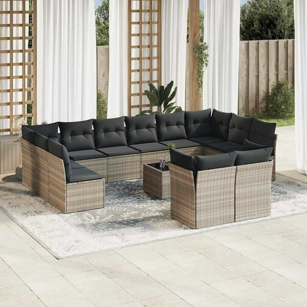 VidaXL Polyrattan Kerti Ülőgarnitúra - 13 részes