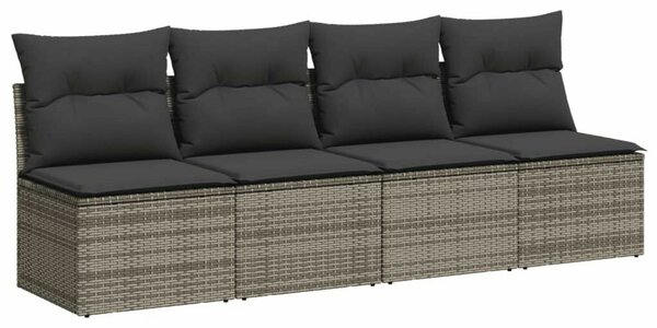 VidaXL Polyrattan Kerti Ülőgarnitúra - 9 részes - Szürke