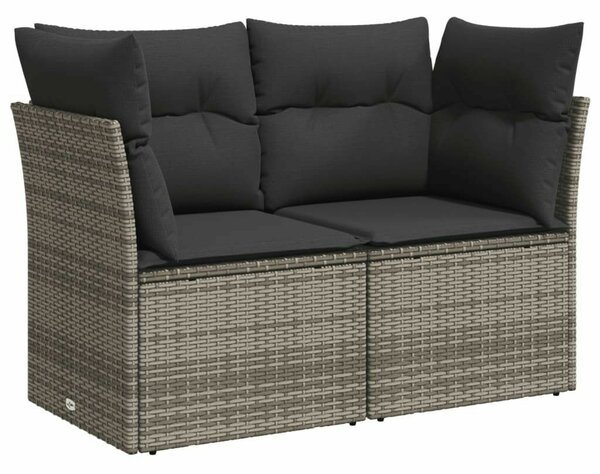 VidaXL Polyrattan Kerti Ülőgarnitúra - 9 részes - Szürke