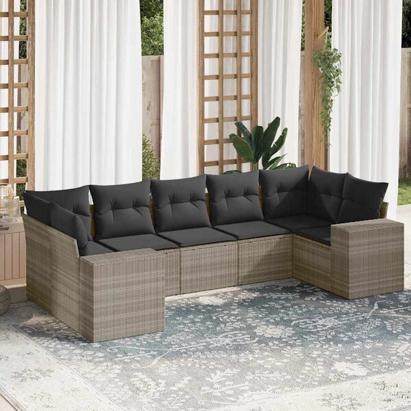 VidaXL Polyrattan Kerti Ülőgarnitúra - 7 részes