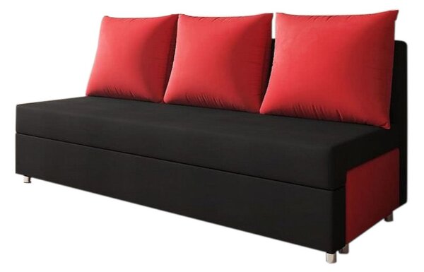RITA kanapé, fekete/piros (alova 04/alova 46)
