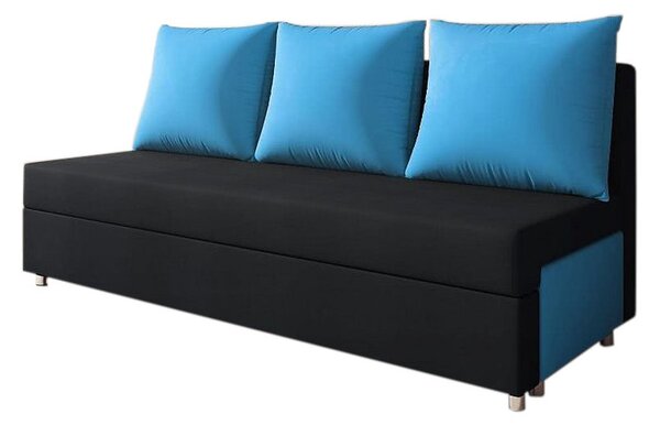 LISA kanapé, fekete/kék (alova 04/alova 29)