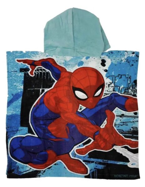 Gyerek poncsó SPIDER MAN kék 55x110cm Setino