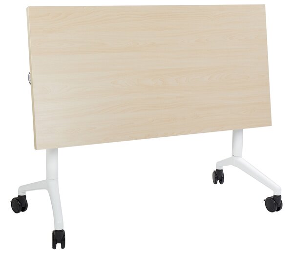 Összecsukható íróasztal CAVI Világosbarna 120 cm 60 cm kerekekkel