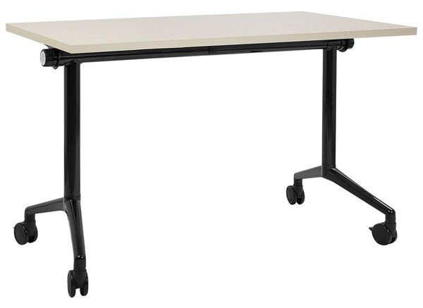 Összecsukható íróasztal CAVI Világosbarna 120 cm 60 cm kerekekkel