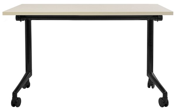 Összecsukható íróasztal CAVI Világosbarna 120 cm 60 cm kerekekkel