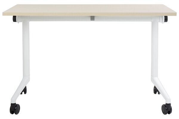 Összecsukható íróasztal CAVI Világosbarna 120 cm 60 cm kerekekkel