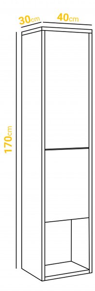 Mylife ARON KASMÍR FÜRDŐSZOBA faliSZEKRÉNY (170CM)
