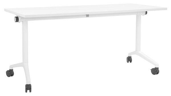 Összecsukható íróasztal CAVI Fehér 160 cm 60 cm kerekekkel