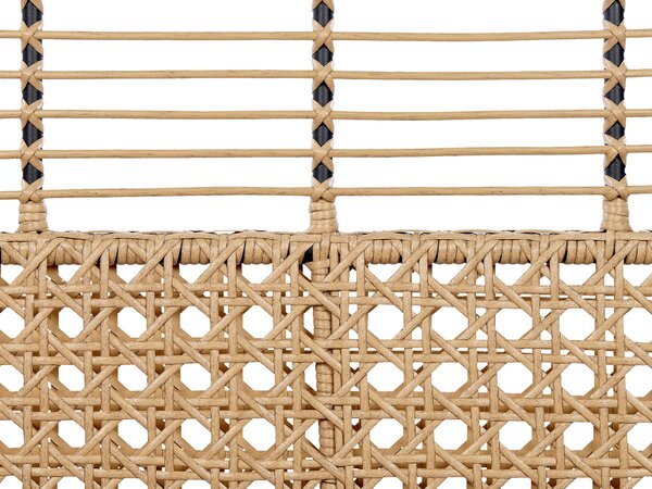 Kerti pad ülőpárnával PRATELLO 122 cm PE Rattan Természetes