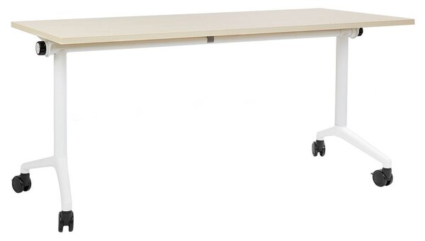 Összecsukható íróasztal CAVI Világosbarna 160 cm 60 cm kerekekkel
