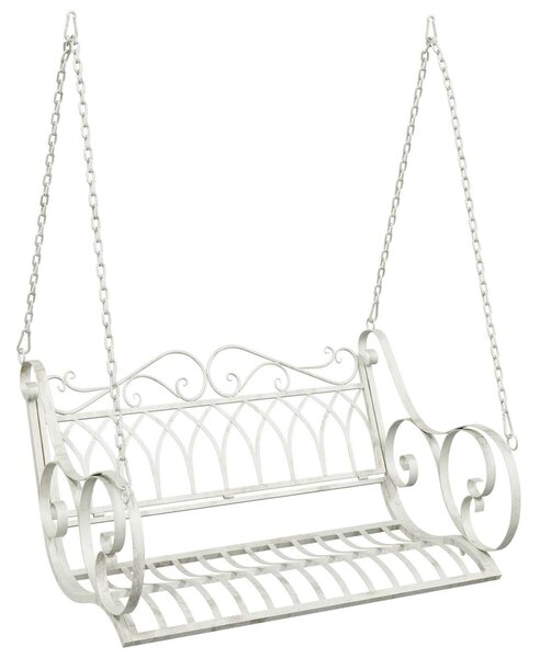 VidaXL Hinta Pad Acél 109 x 75 x 59 cm Antik fehér