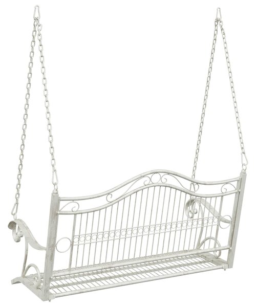 VidaXL Hinta Pad Acél 115 x 61 x 63 cm Antik fehér