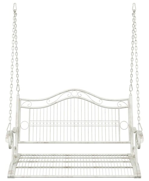 VidaXL Hinta Pad Acél 115 x 61 x 63 cm Antik fehér