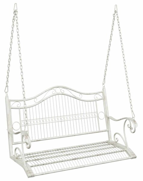 VidaXL Hinta Pad Acél 115 x 61 x 63 cm Antik fehér