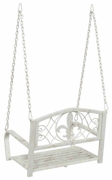 VidaXL Hinta Pad Acél 71,5 x 59 x 55 cm Antik fehér