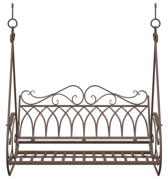 VidaXL Hinta Pad Acél 112 x 60 x 126,5 cm Antik Barna