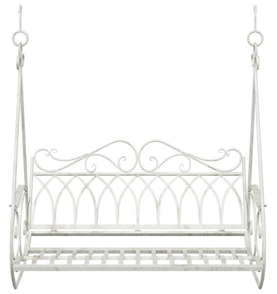 VidaXL Hinta Pad Acél 112 x 60 x 126,5 cm Antik fehér