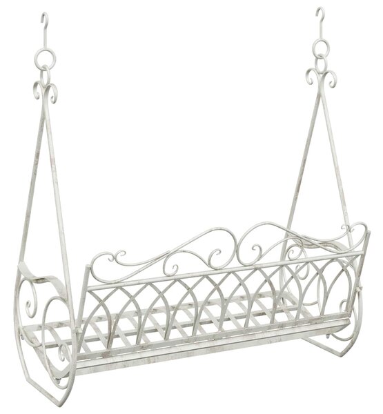 VidaXL Hinta Pad Acél 112 x 60 x 126,5 cm Antik fehér