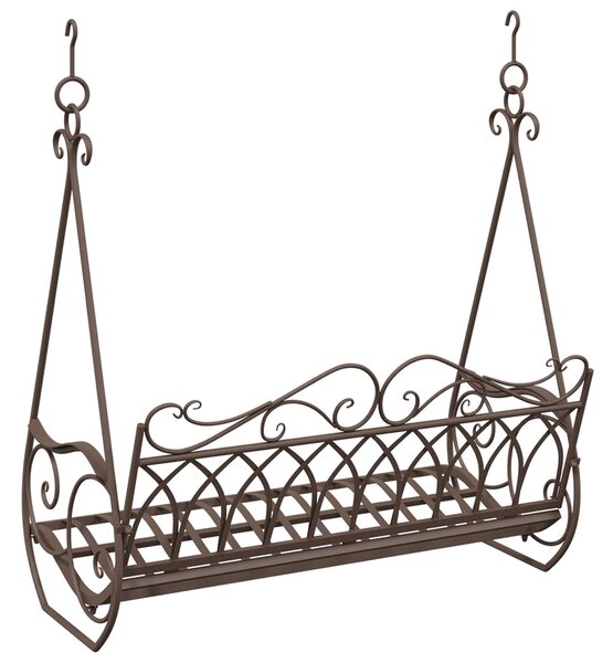 VidaXL Hinta Pad Acél 112 x 60 x 126,5 cm Antik Barna