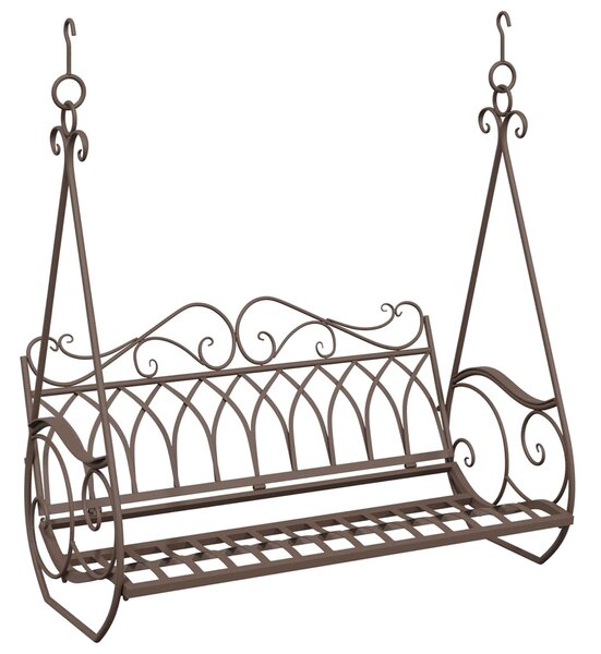 VidaXL Hinta Pad Acél 112 x 60 x 126,5 cm Antik Barna