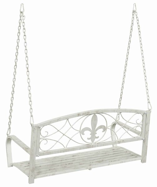 VidaXL Hinta Pad Acél 110,5 x 59 x 55 cm Antik fehér