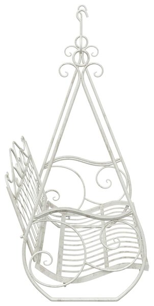 VidaXL Hinta Pad Acél 112 x 60 x 126,5 cm Antik fehér