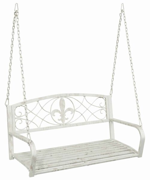 VidaXL Hinta Pad Acél 110,5 x 59 x 55 cm Antik fehér