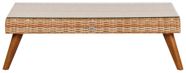 Kerti ülőgarnitúra asztallal 5 személyes VITTORIA XL Törtfehér PE Rattan
