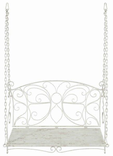VidaXL Hinta Pad Acél 105,5 x 61 x 56 cm Antik fehér