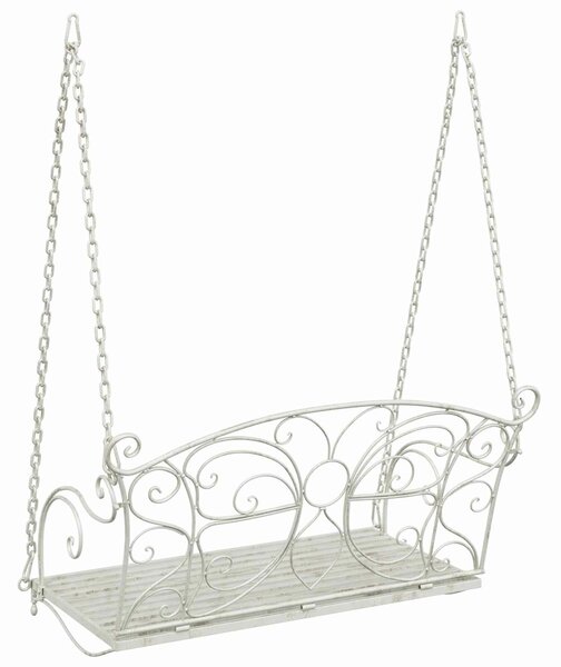 VidaXL Hinta Pad Acél 105,5 x 61 x 56 cm Antik fehér