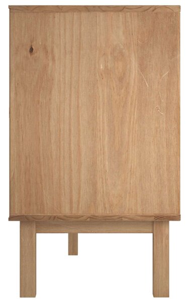 VidaXL Széf OTTA Fekete 113,5 x 43 x 73 cm Tömör Fenyőfa