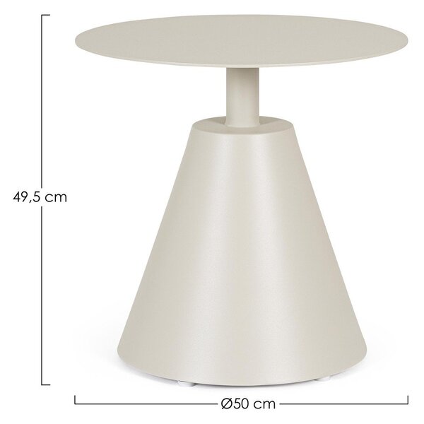Alumínium kerek kerti kisasztal ø 50 cm Aloha – Bizzotto