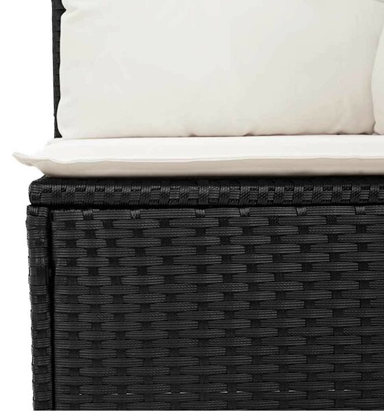 VidaXL Polyrattan Kerti Ülőgarnitúra - 11 részes - Fekete