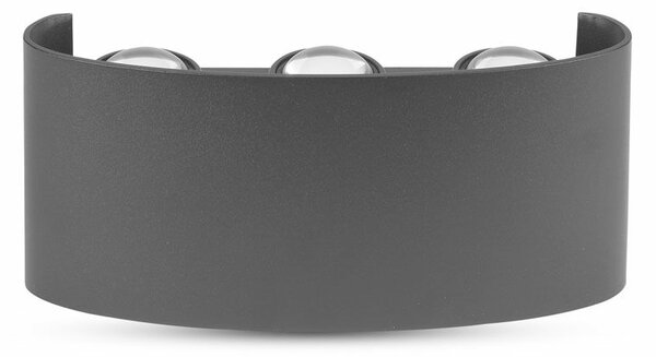 V-TAC 5W kültéri fekete fali LED lámpa természetes fehér, 125 Lm/W - SKU 218616
